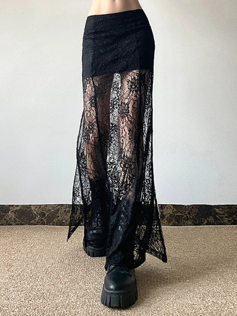 Fairy Grunge High Waist See-Through Skirt