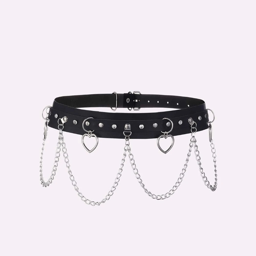 Moon / Heart / Circle Pendant Chain Waistband