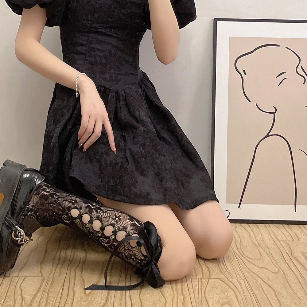 Fishnet Knee High Long Socks