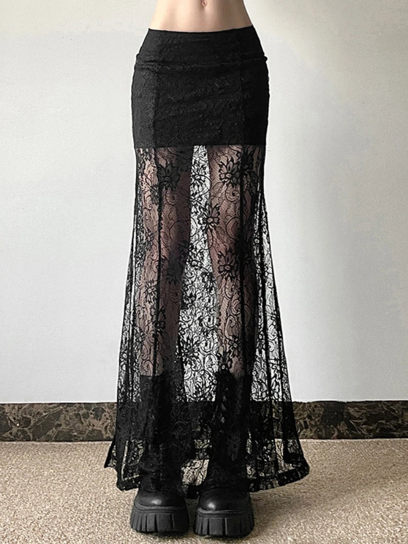 Fairy Grunge High Waist See-Through Skirt