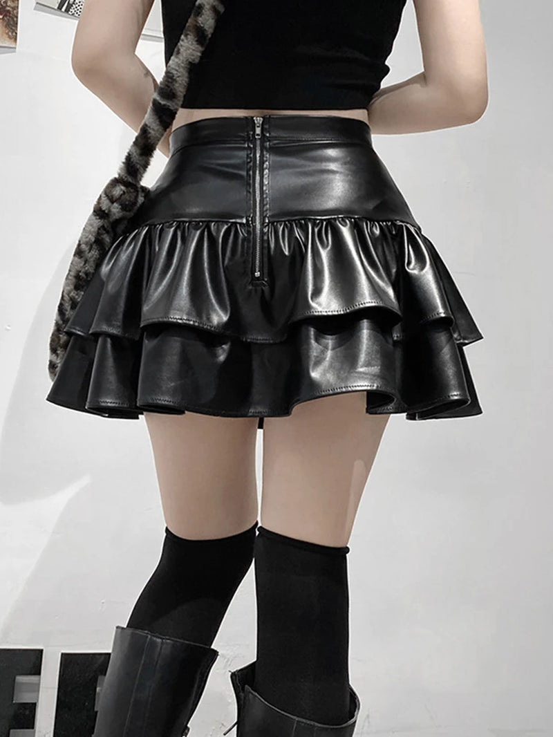 Dark Gothic Vintage Bandage High Waist Lolita Skirt