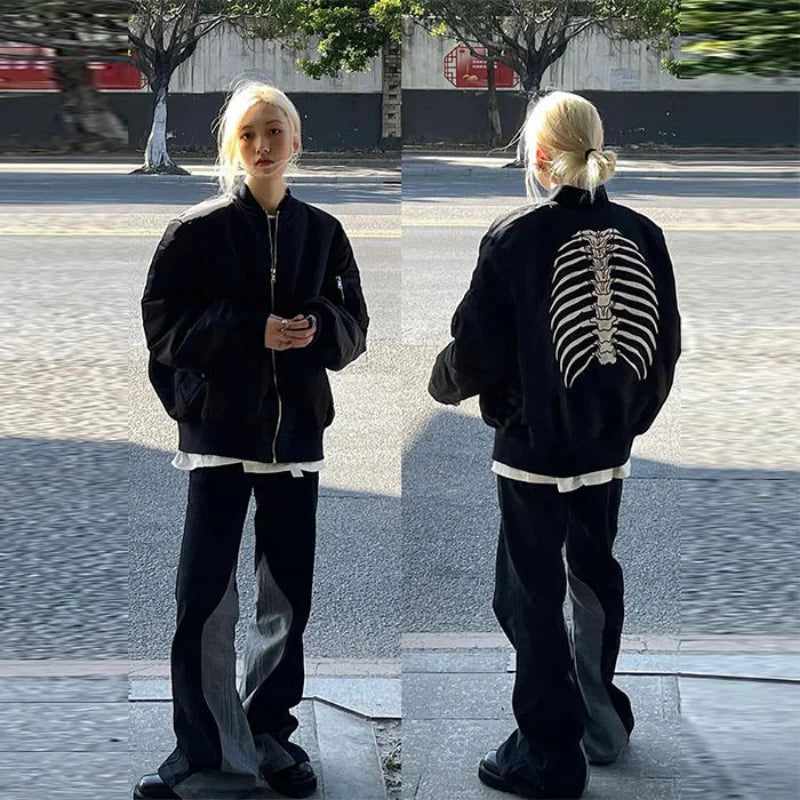Vintage Harajuku Gothic Bomber Jacket