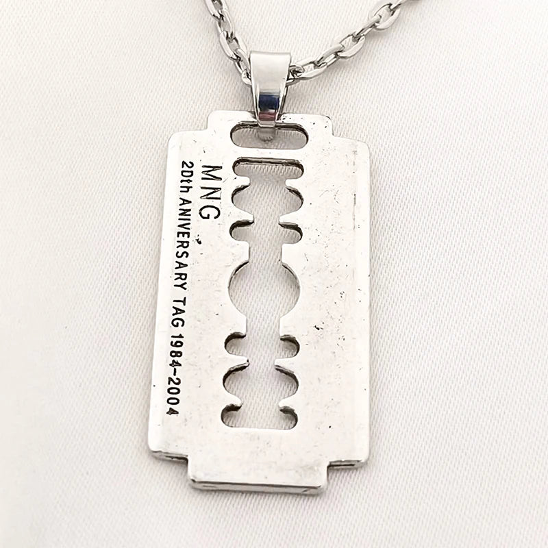 Razor Blade Pendant Necklace