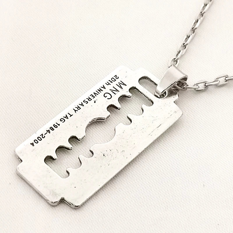 Razor Blade Pendant Necklace