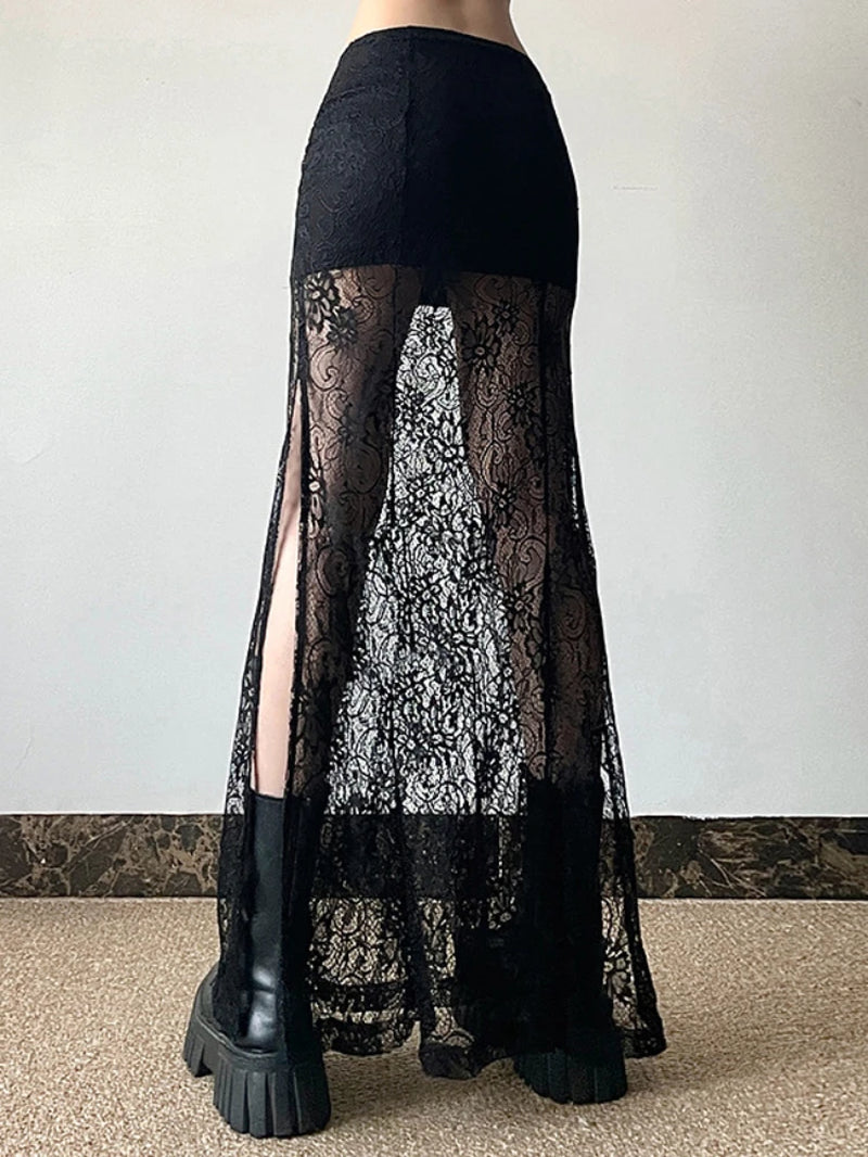 Fairy Grunge High Waist See-Through Skirt