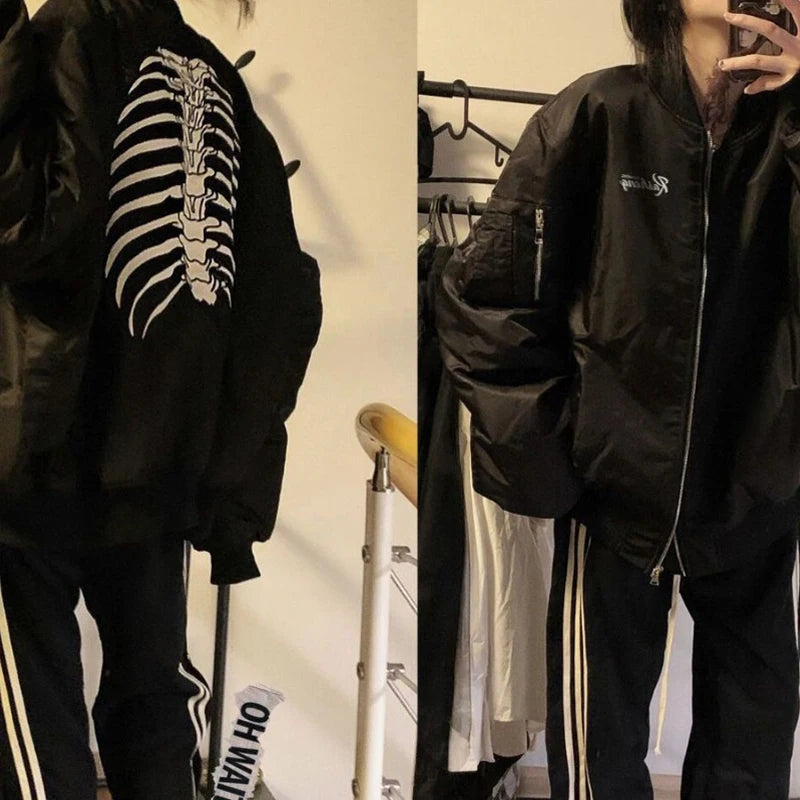 Vintage Harajuku Gothic Bomber Jacket
