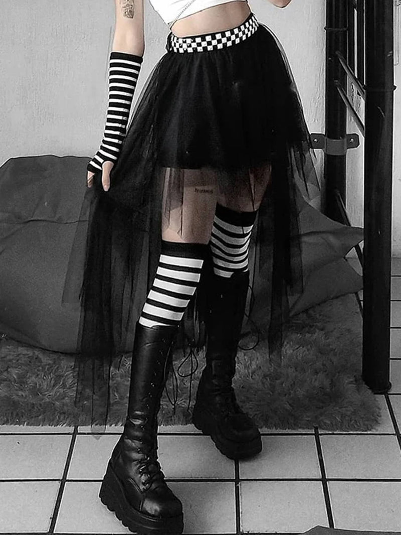 Gothic Harajuku Mesh Skirt
