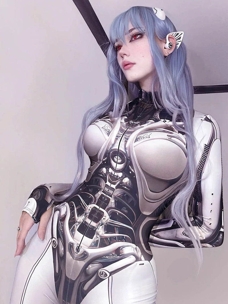 Cyberpunk Cosplay 3D Printed Bodycon Jumpsuit