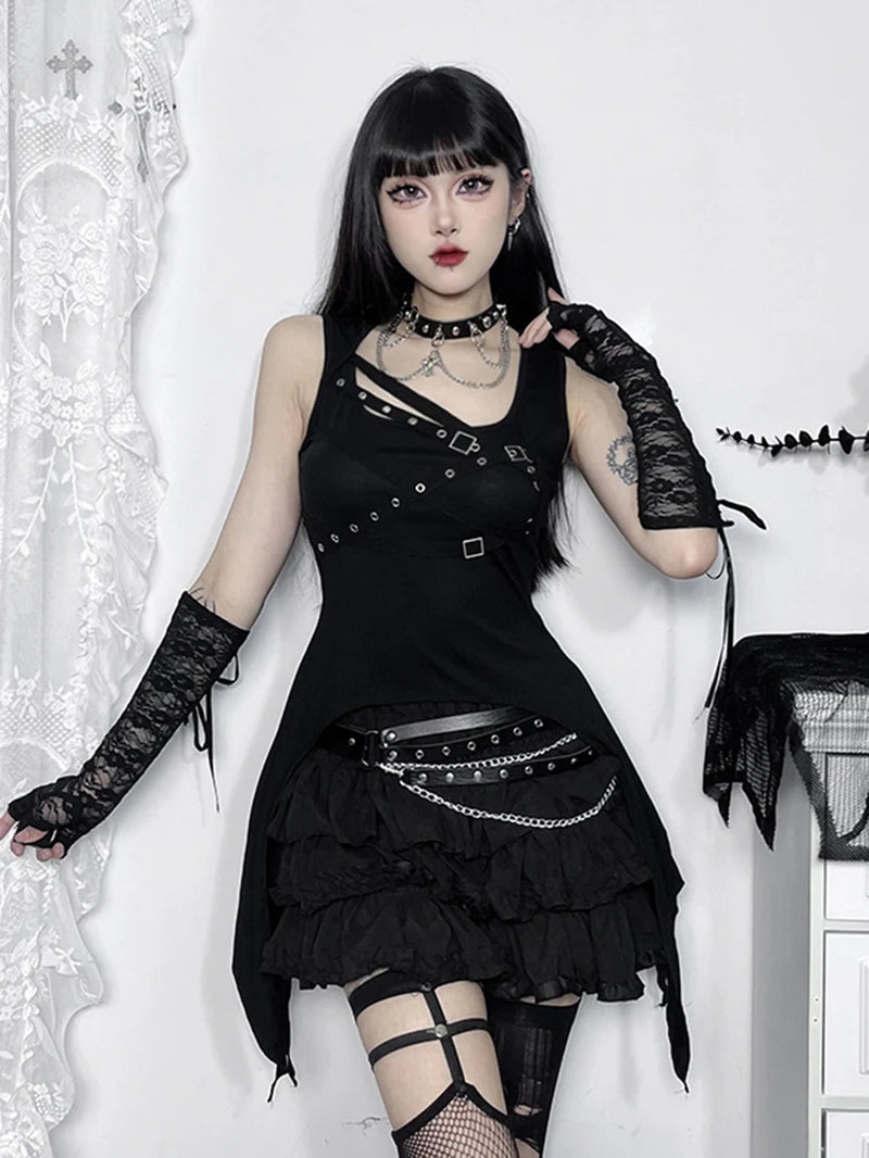 Harajuku Cyber Y2K Gothic Tank Top