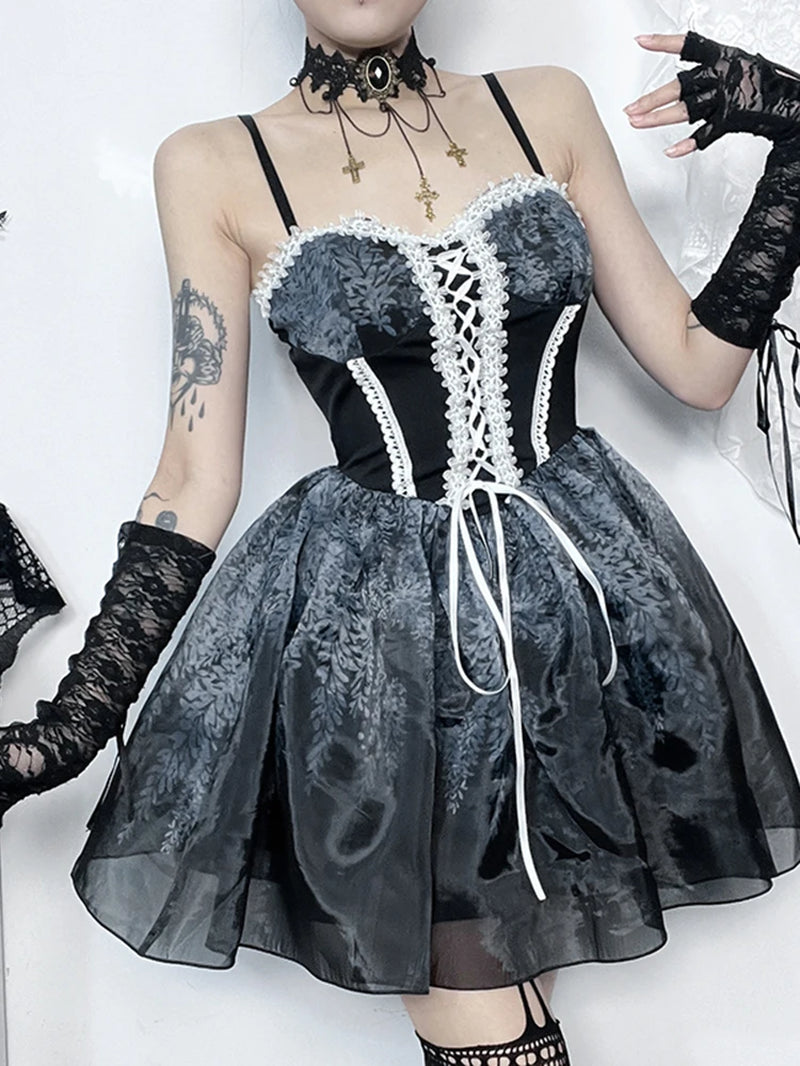 Gothic Lace Corset Dress