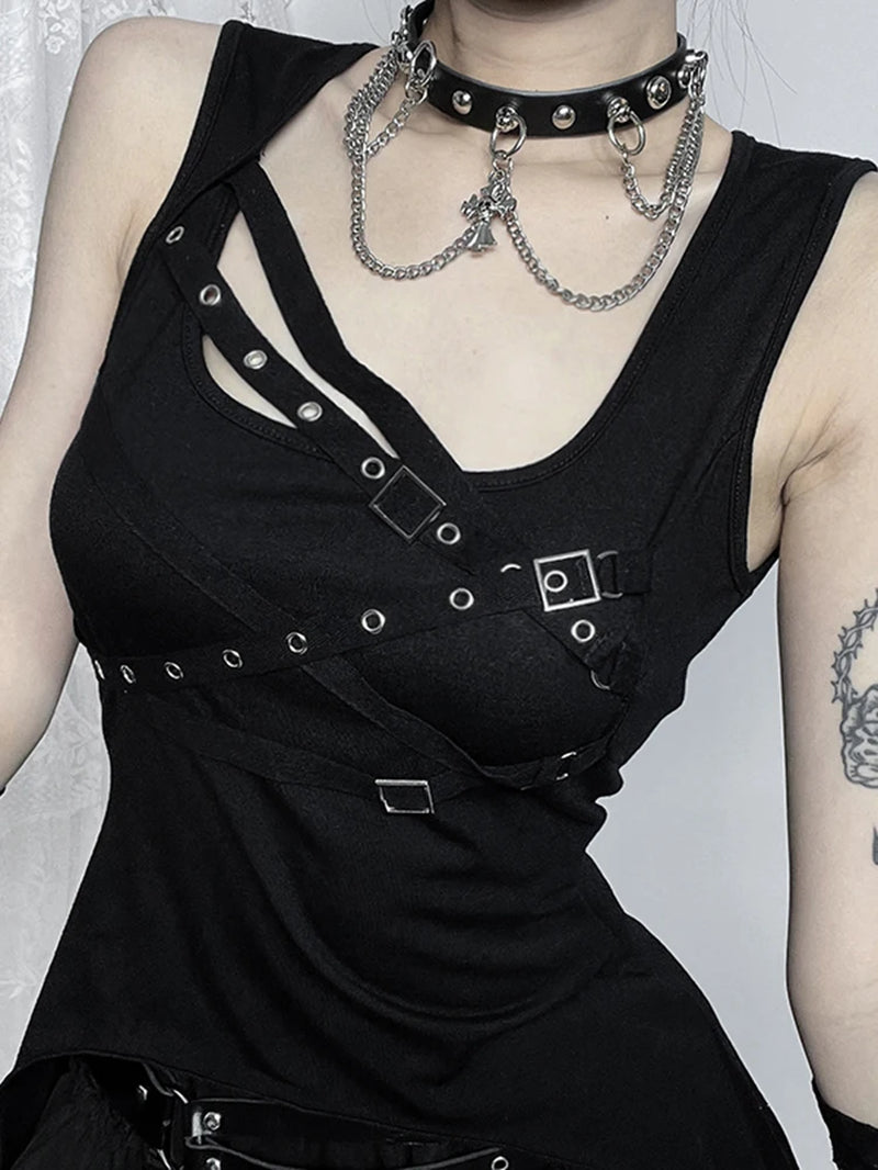 Harajuku Cyber Y2K Gothic Tank Top