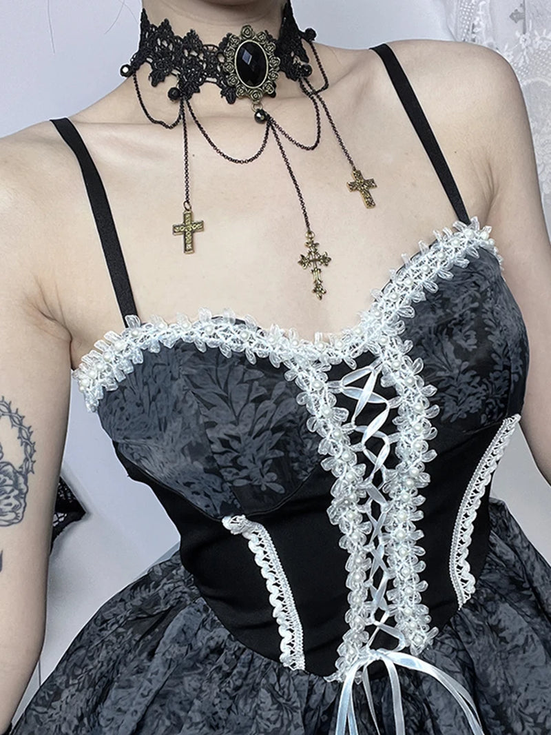 Gothic Lace Corset Dress