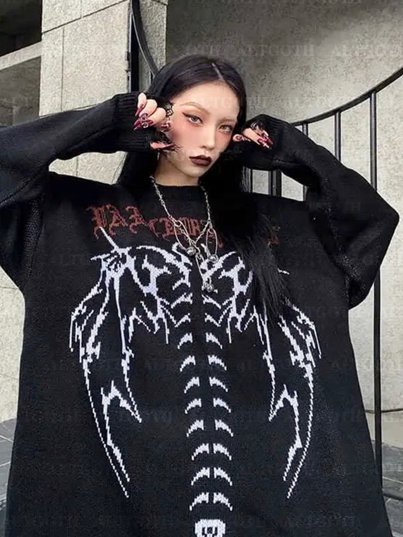 Harajuku Y2K Gothic Sweater