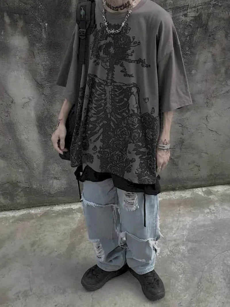 Oversized Street Gothic T-Shirts 