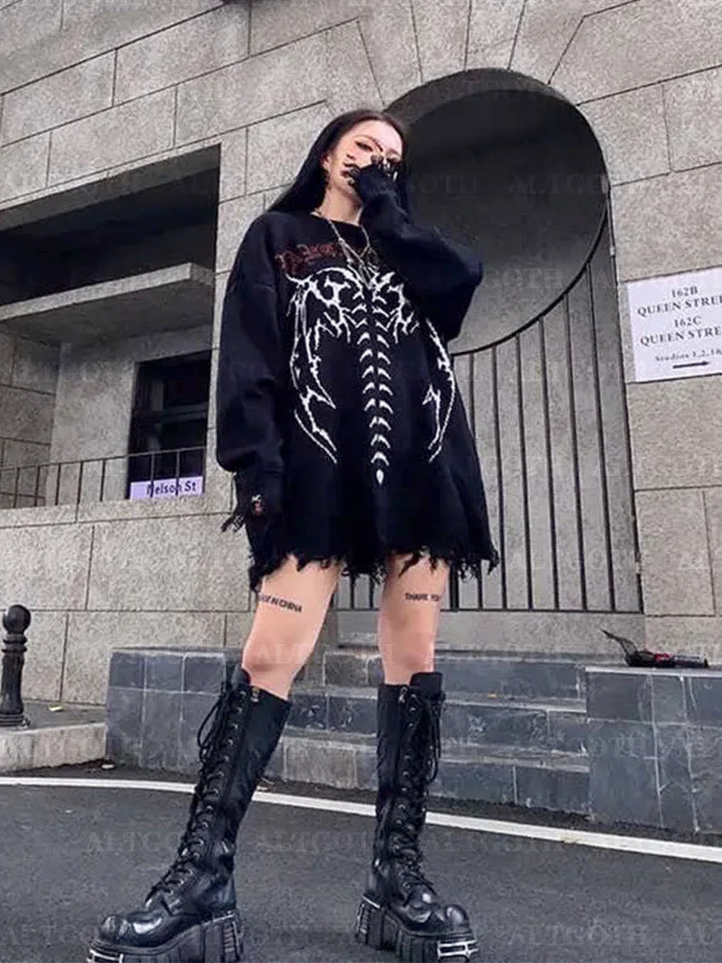 Harajuku Y2K Gothic Sweater