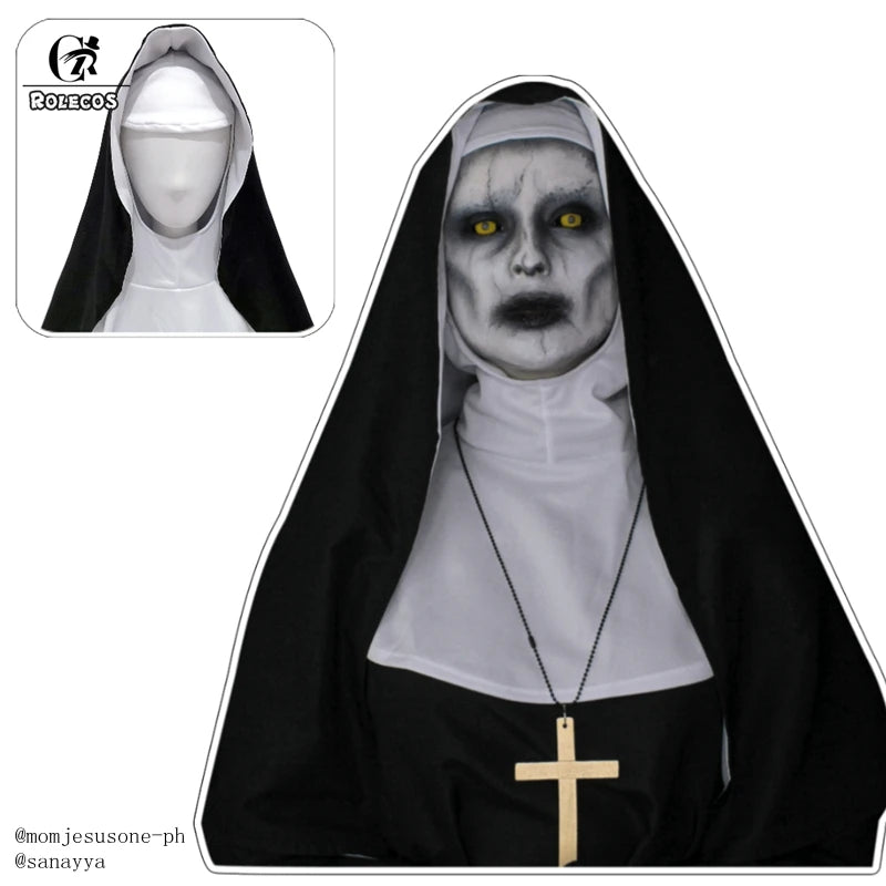 Women's Black Nun Cosplay Costume – Horror Film, The Conjuring, Ghost Cross Halloween Outfit