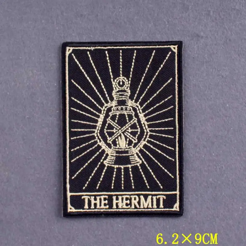 Tarot Embroidered Iron-On Patches – DIY Gothic Mystery Stripes for Clothing and Accessories