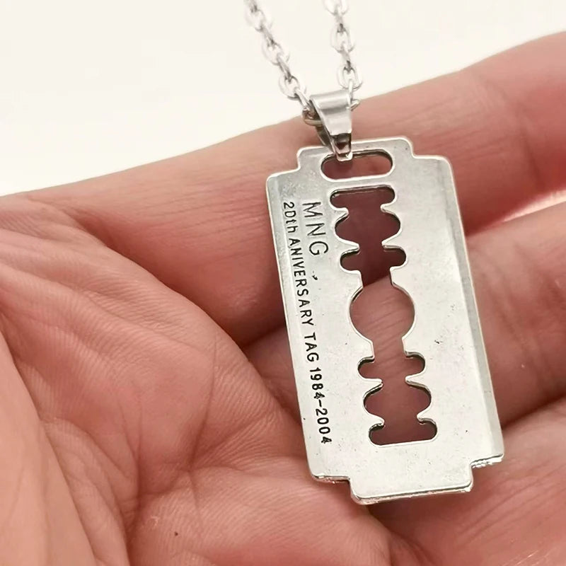 Razor Blade Pendant Necklace 