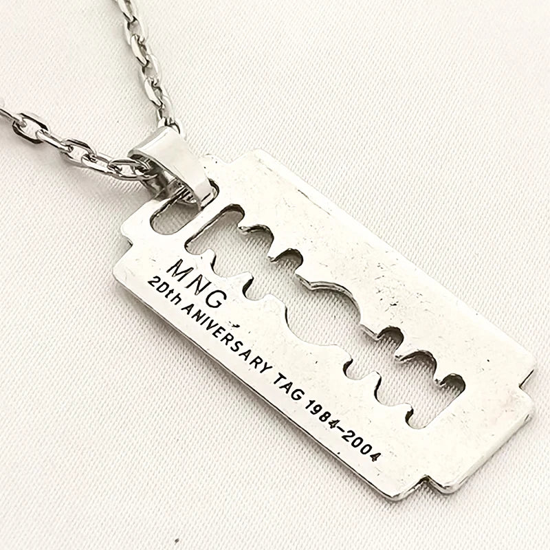 Razor Blade Pendant Necklace 