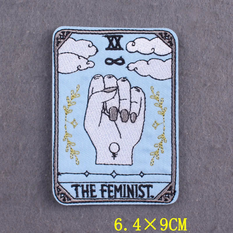 Tarot Embroidered Iron-On Patches – DIY Gothic Mystery Stripes for Clothing and Accessories