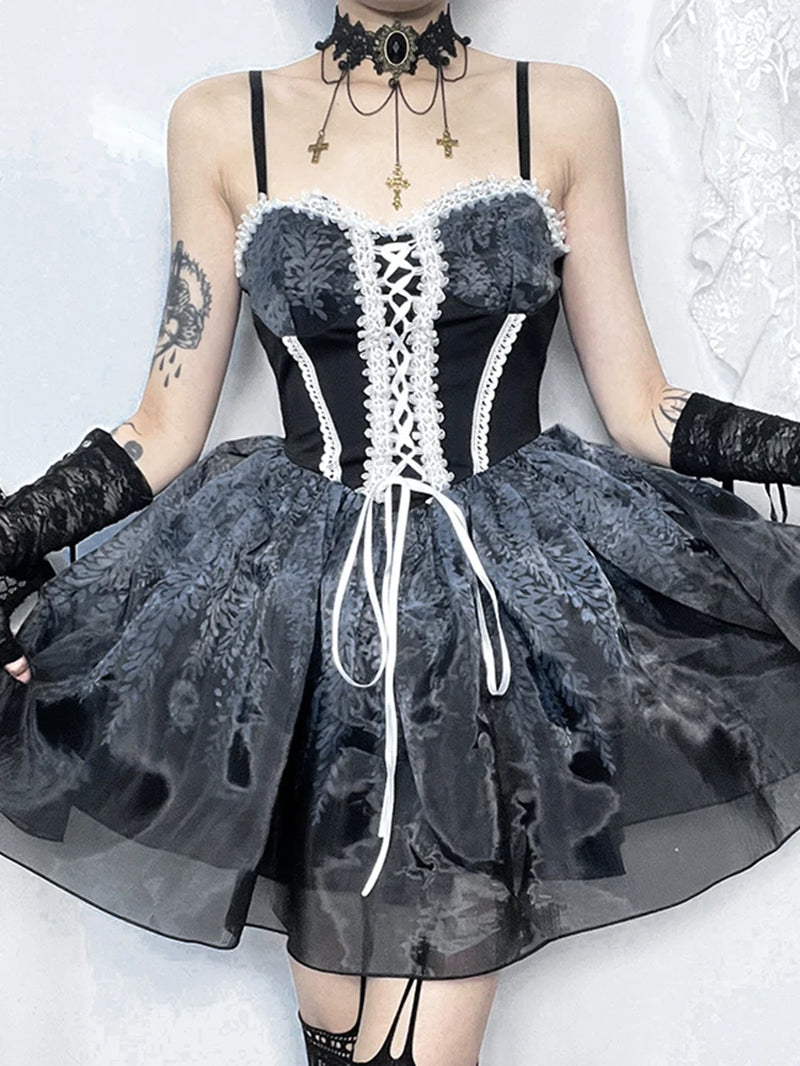 Gothic Lace Corset Dress