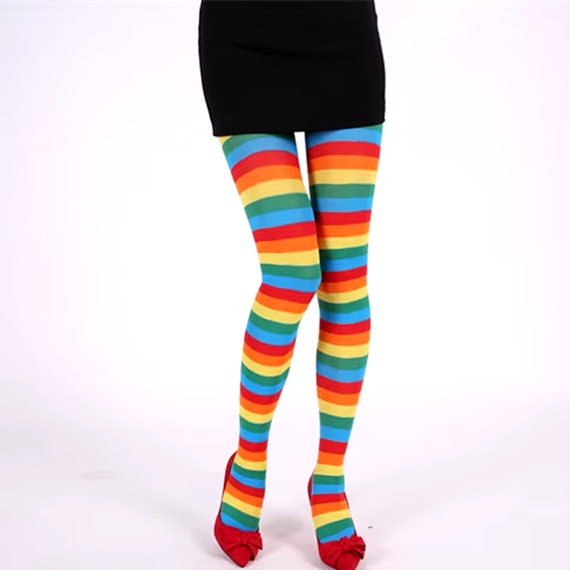 Goth Style Striped Pantyhose