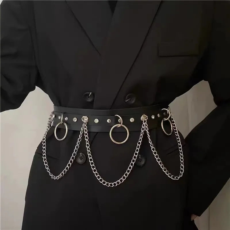 Moon / Heart / Circle Pendant Chain Waistband 