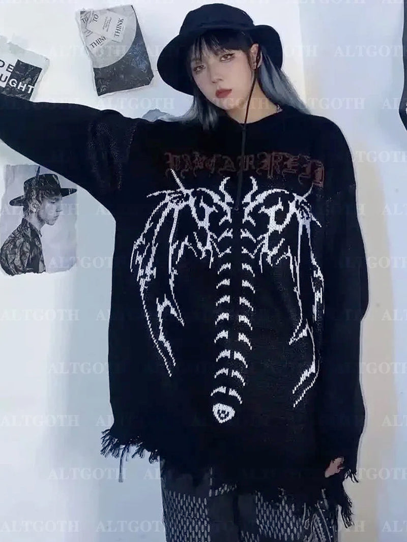 Harajuku Y2K Gothic Sweater