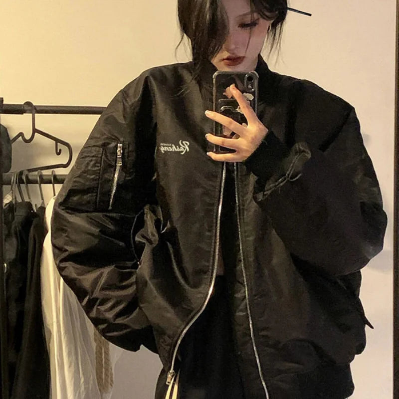 Vintage Harajuku Gothic Bomber Jacket 