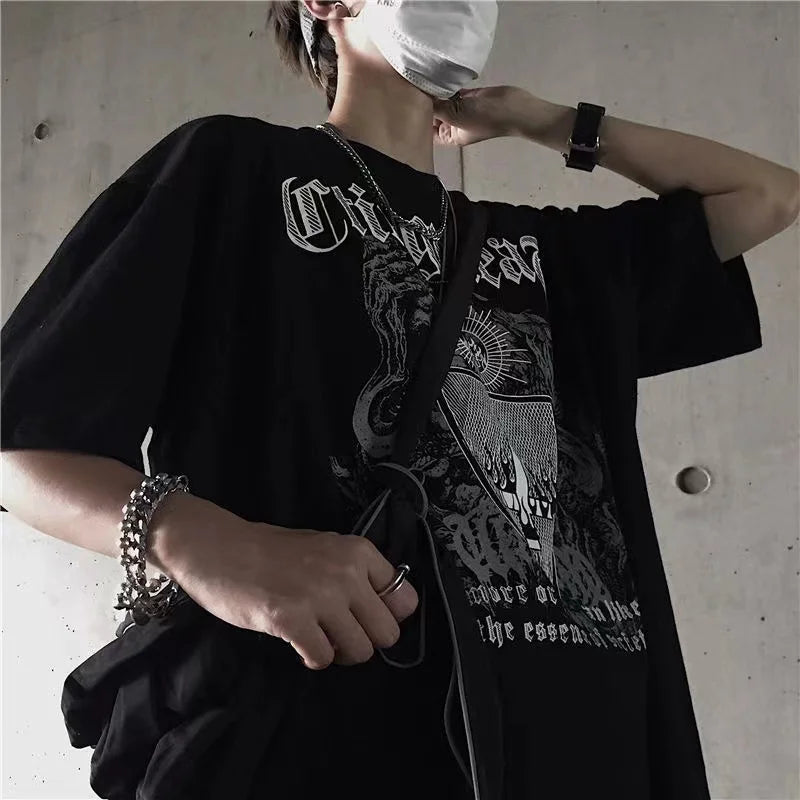 Oversized Street Gothic T-Shirts 