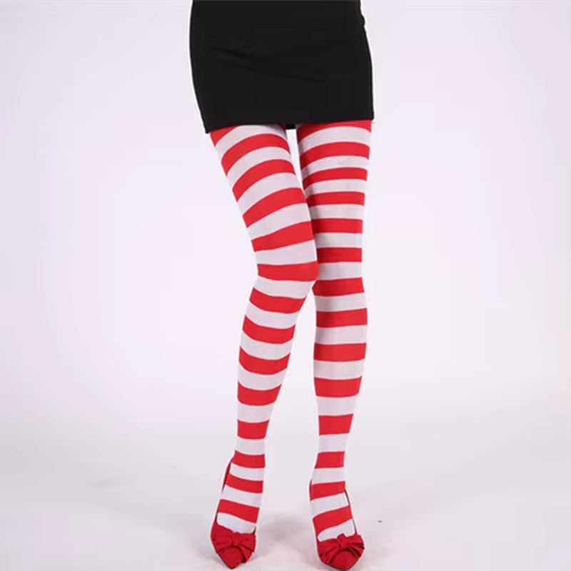 Goth Style Striped Pantyhose